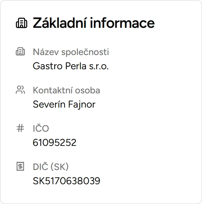Základní údaje - Mobile