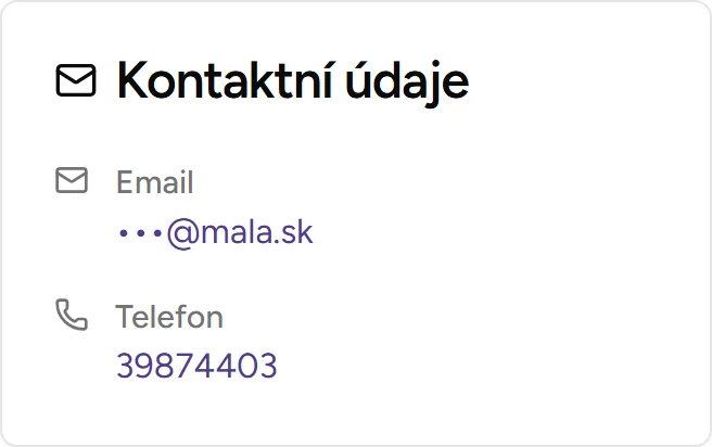 Kontaktní údaje - Mobile