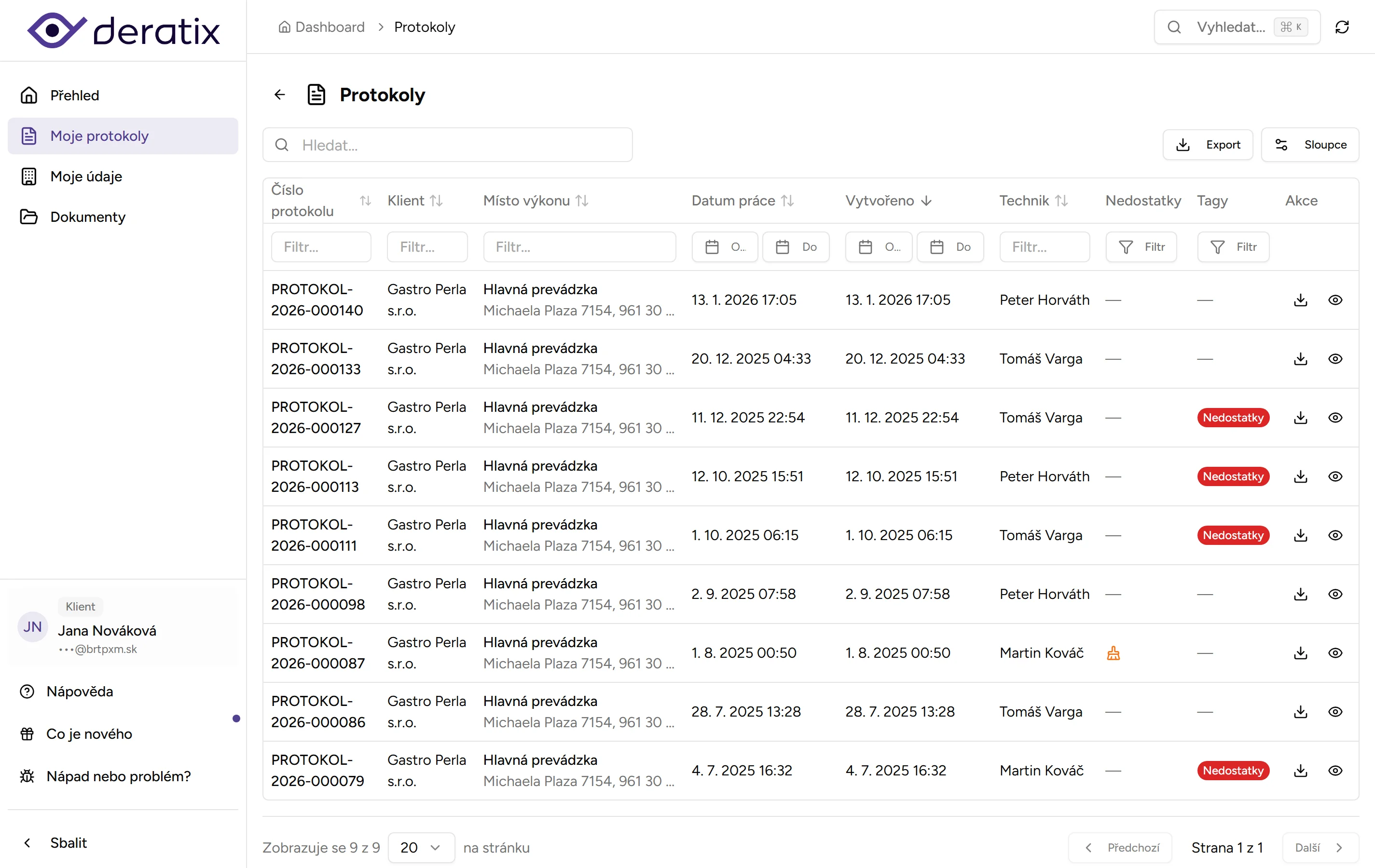 Protokoly klienta Protokoly klienta - Desktop