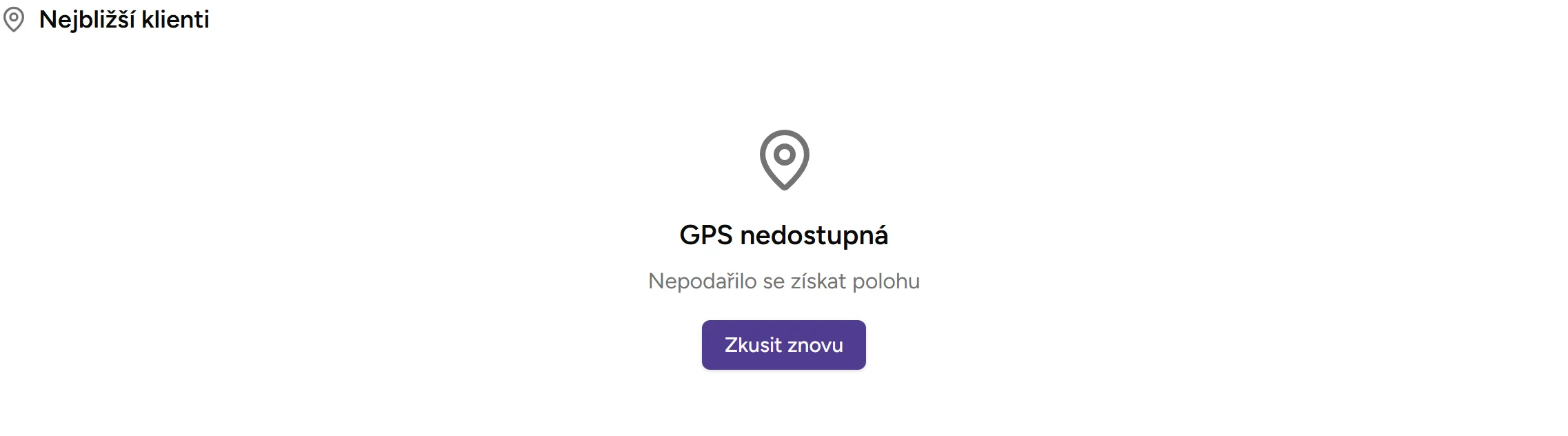 GPS geolokace - desktop