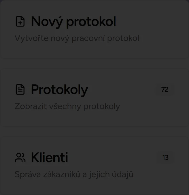 Rychlé akce - Mobile