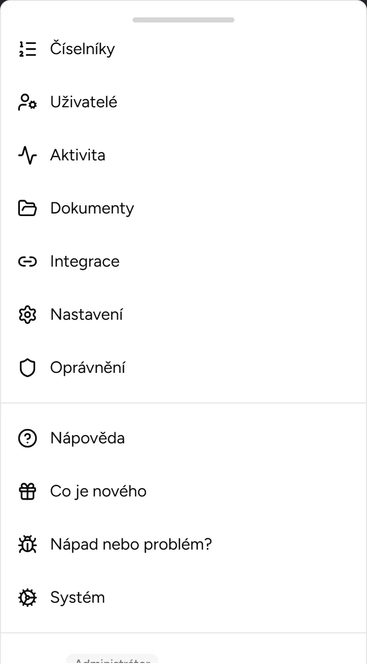 Rozšířené menu