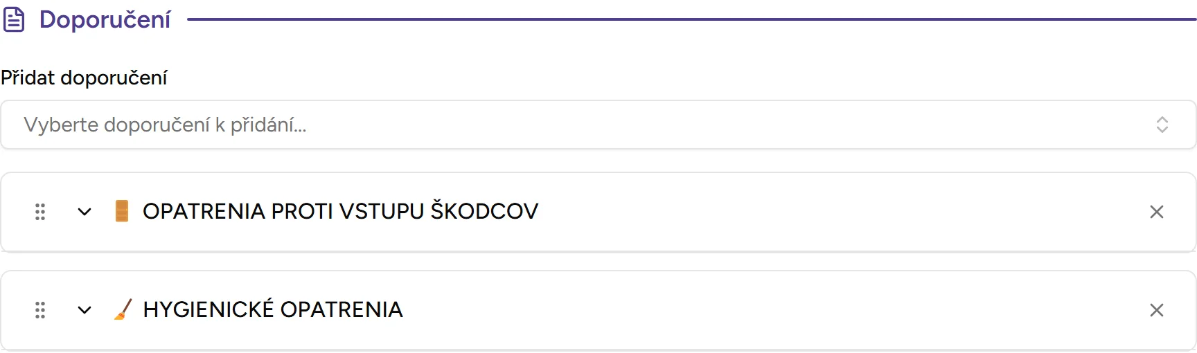 Sekce doporučení - Desktop